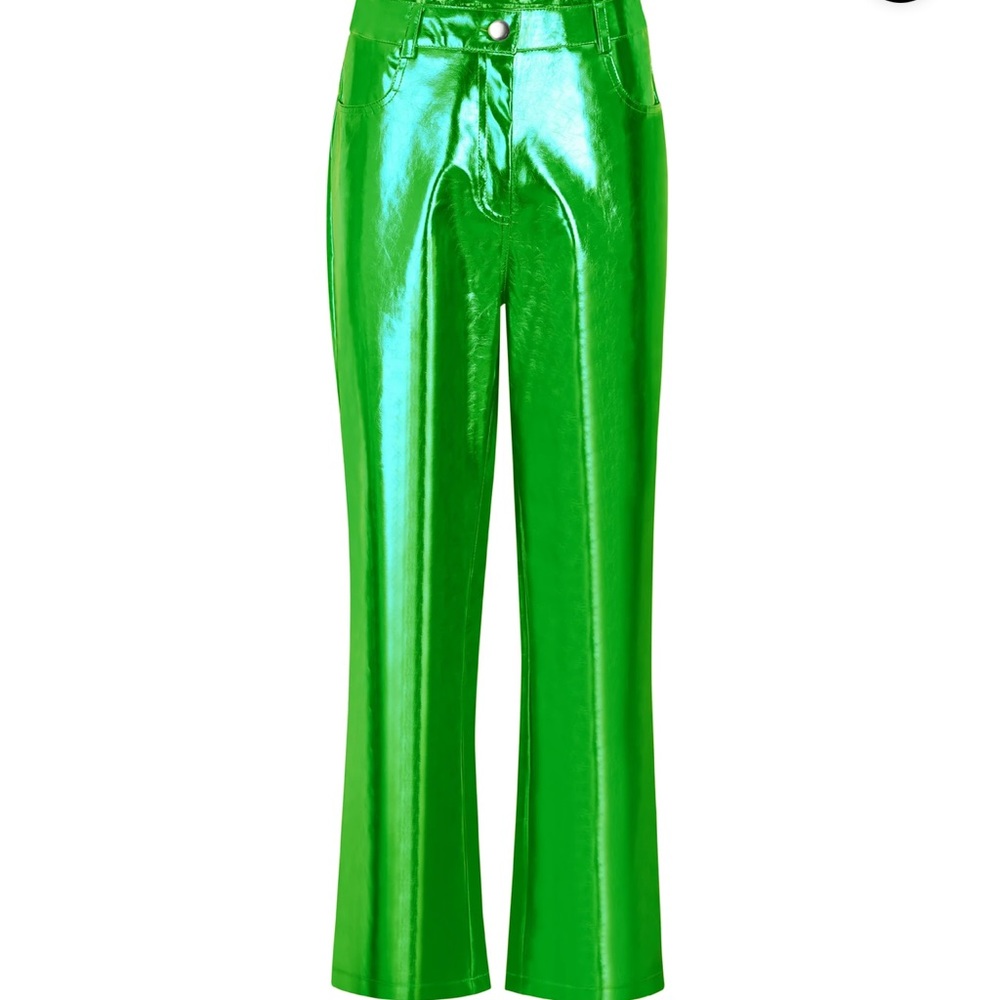 AMY LYNN IRIDESCENT GREEN TROUSERS